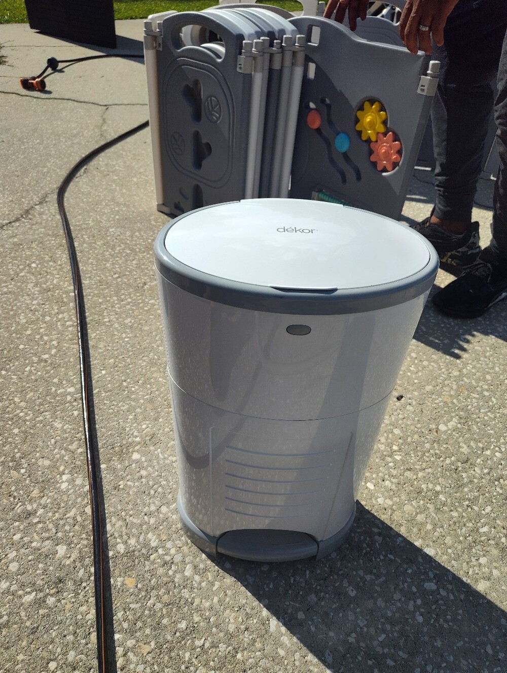 Dékor Portable White Step Trash Can -diaper Can
